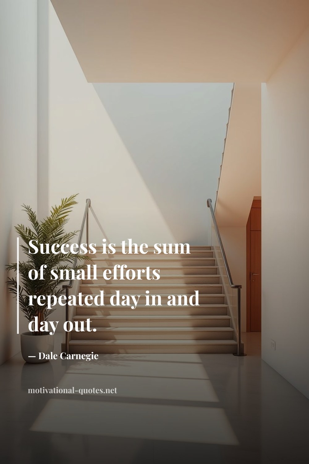 "Success is the sum of small efforts repeated day in and day out." — Dale Carnegie