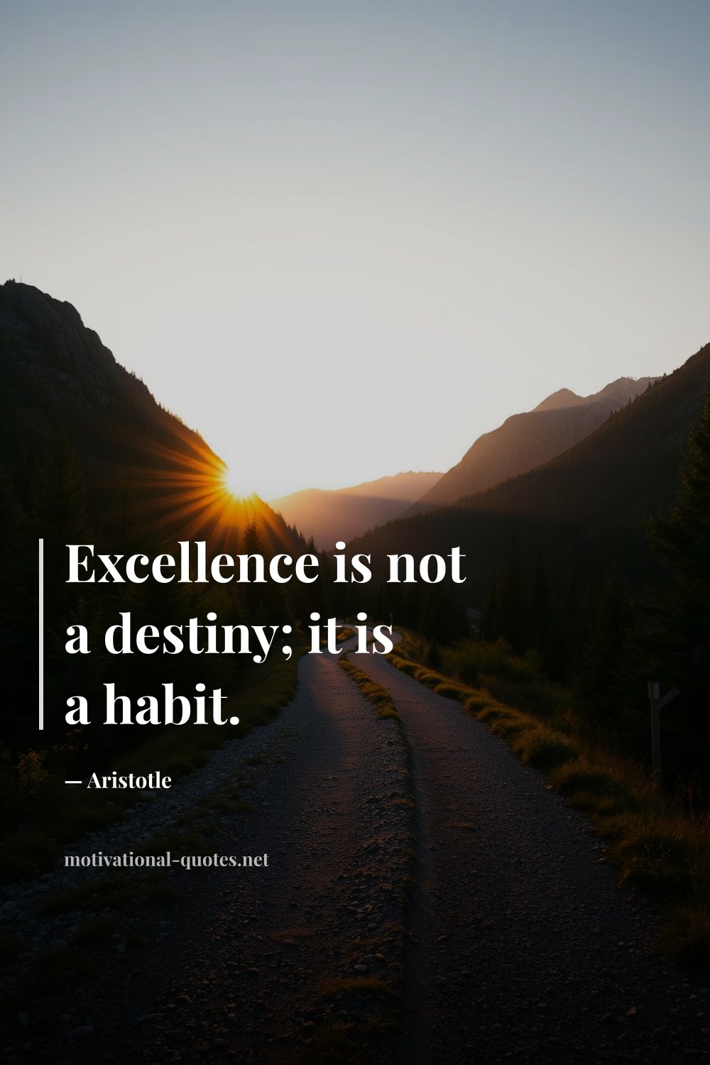 "Excellence is not a destiny; it is a habit." — Aristotle