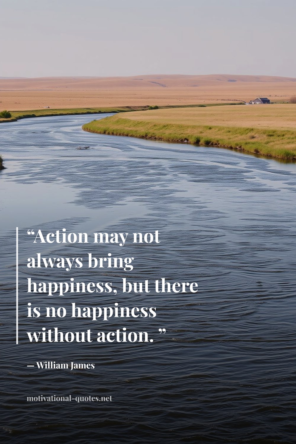 "“Action may not always bring happiness, but there is no happiness without action. ”" — William James