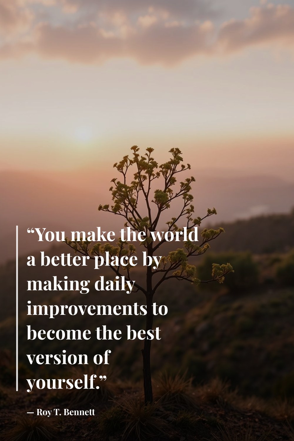 "“You make the world a better place by making daily improvements to become the best version of yourself.”" — Roy T. Bennett
