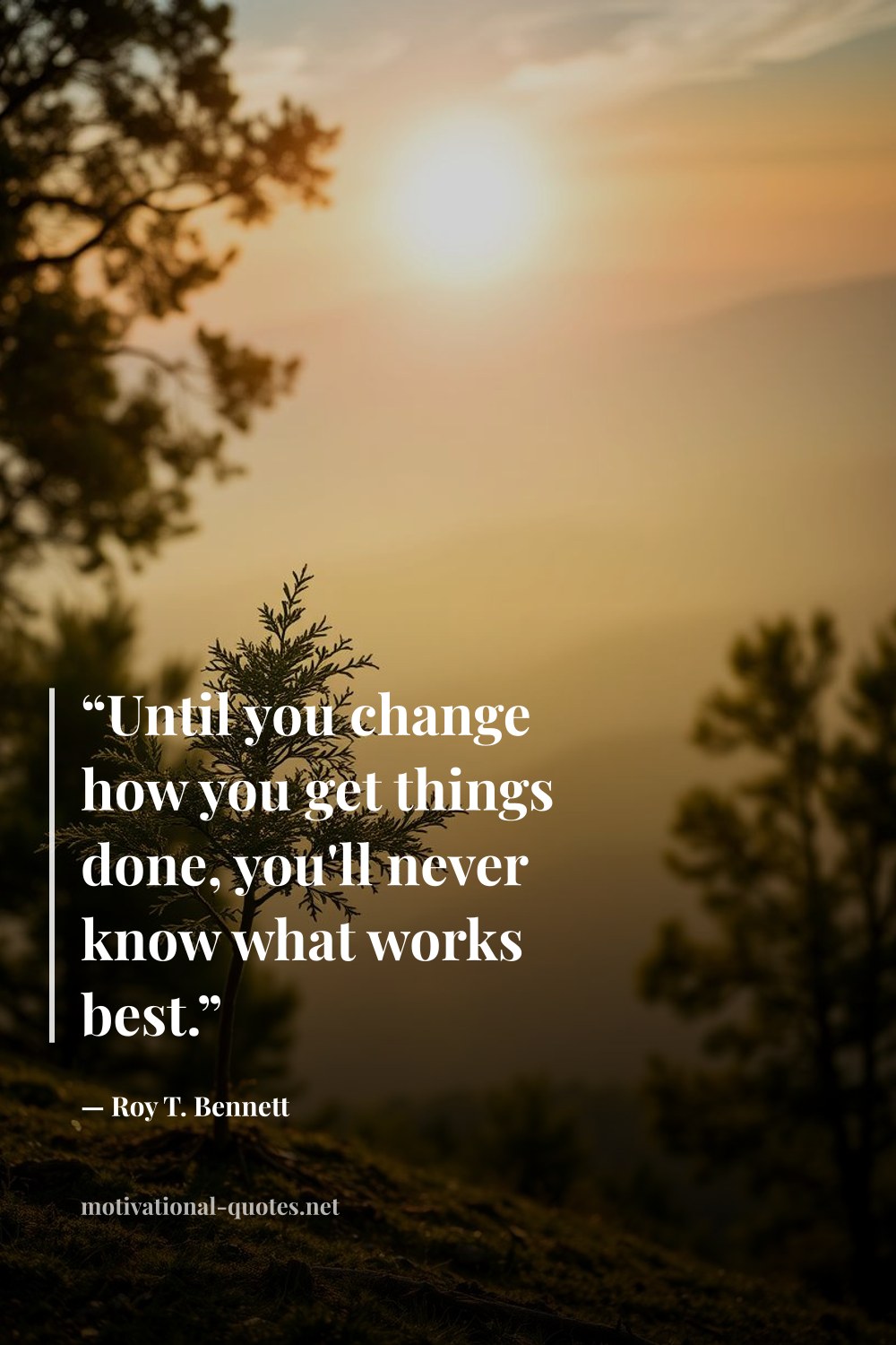 "“Until you change how you get things done, you'll never know what works best.”" — Roy T. Bennett
