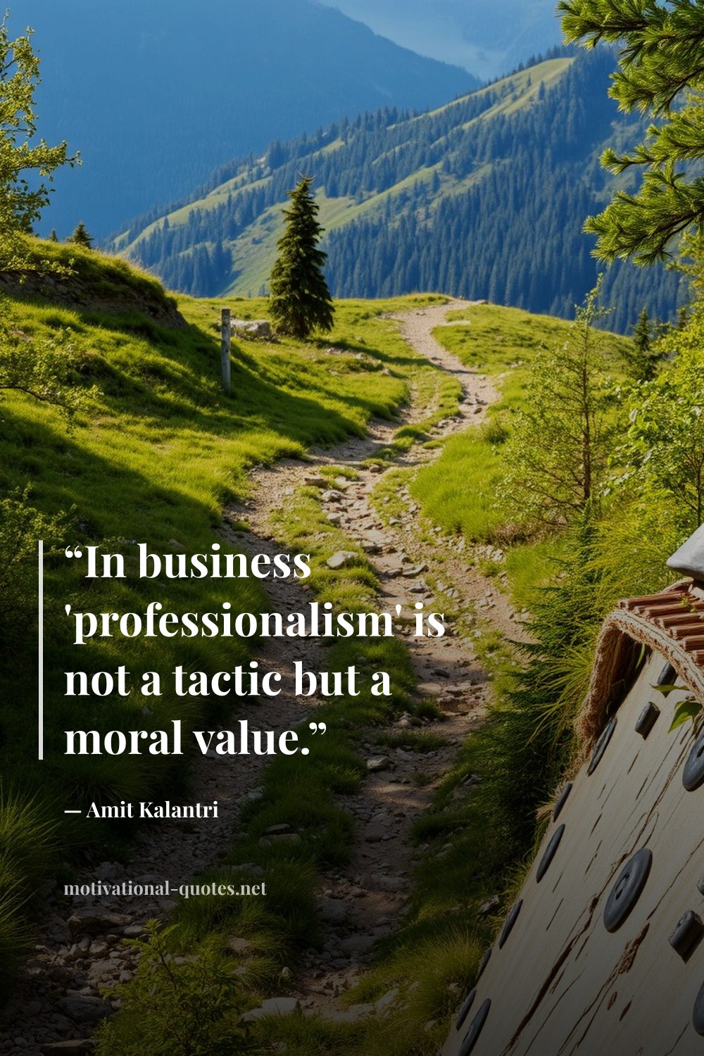 "“In business 'professionalism' is not a tactic but a moral value.”" — Amit Kalantri