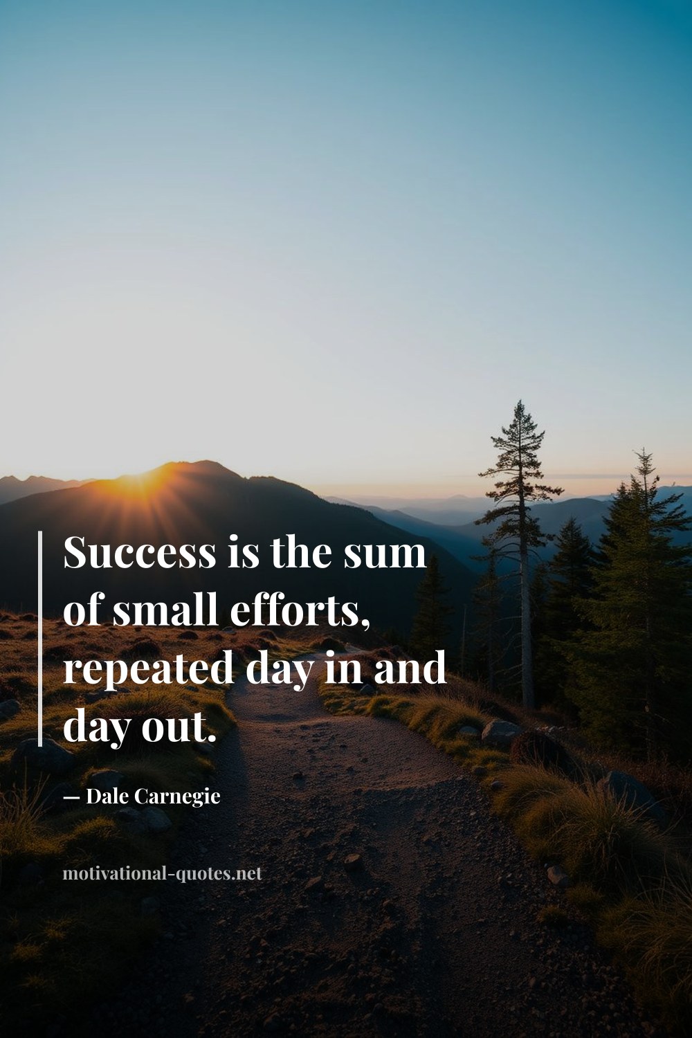 "Success is the sum of small efforts, repeated day in and day out." — Dale Carnegie