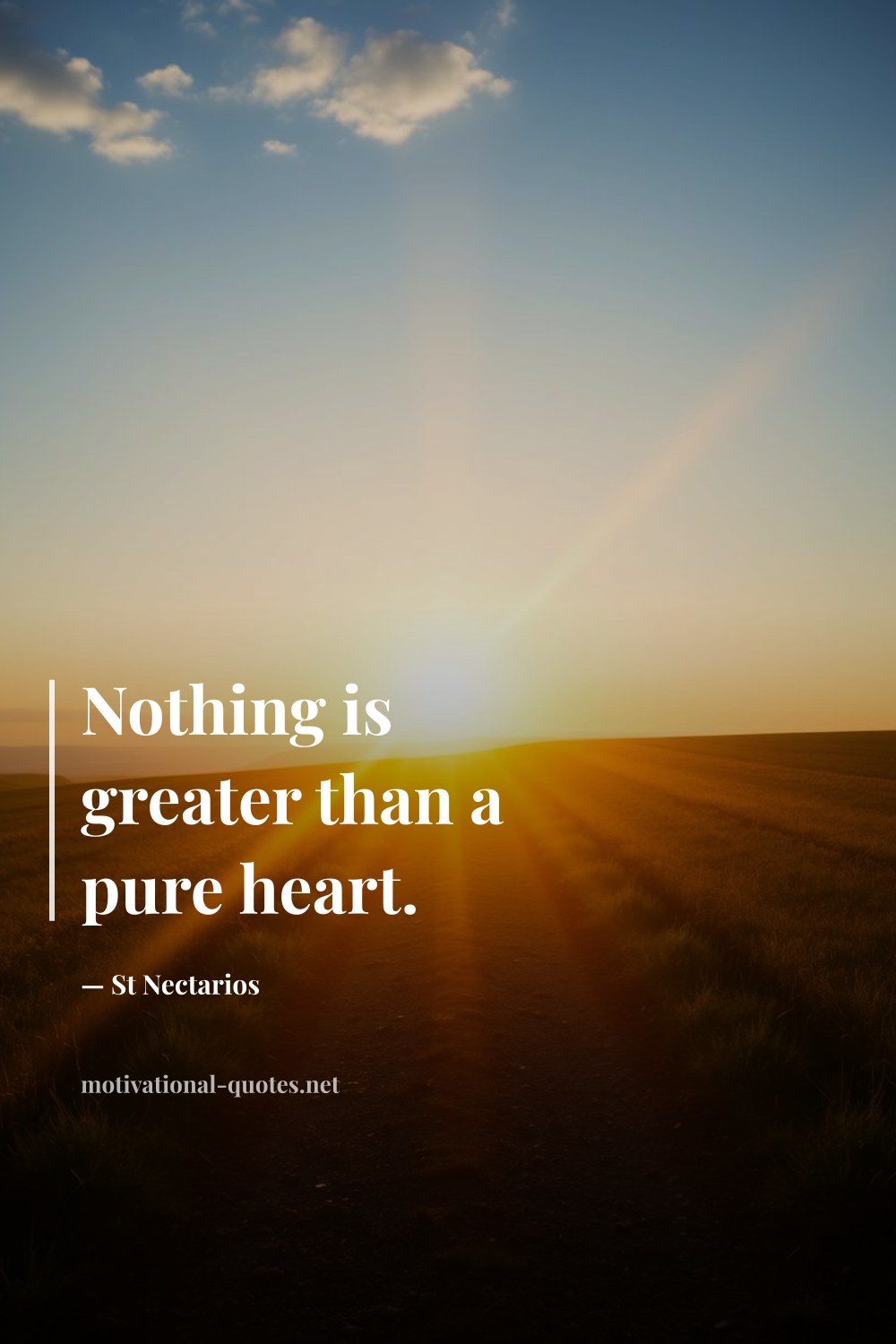 "Nothing is greater than a pure heart." — St Nectarios