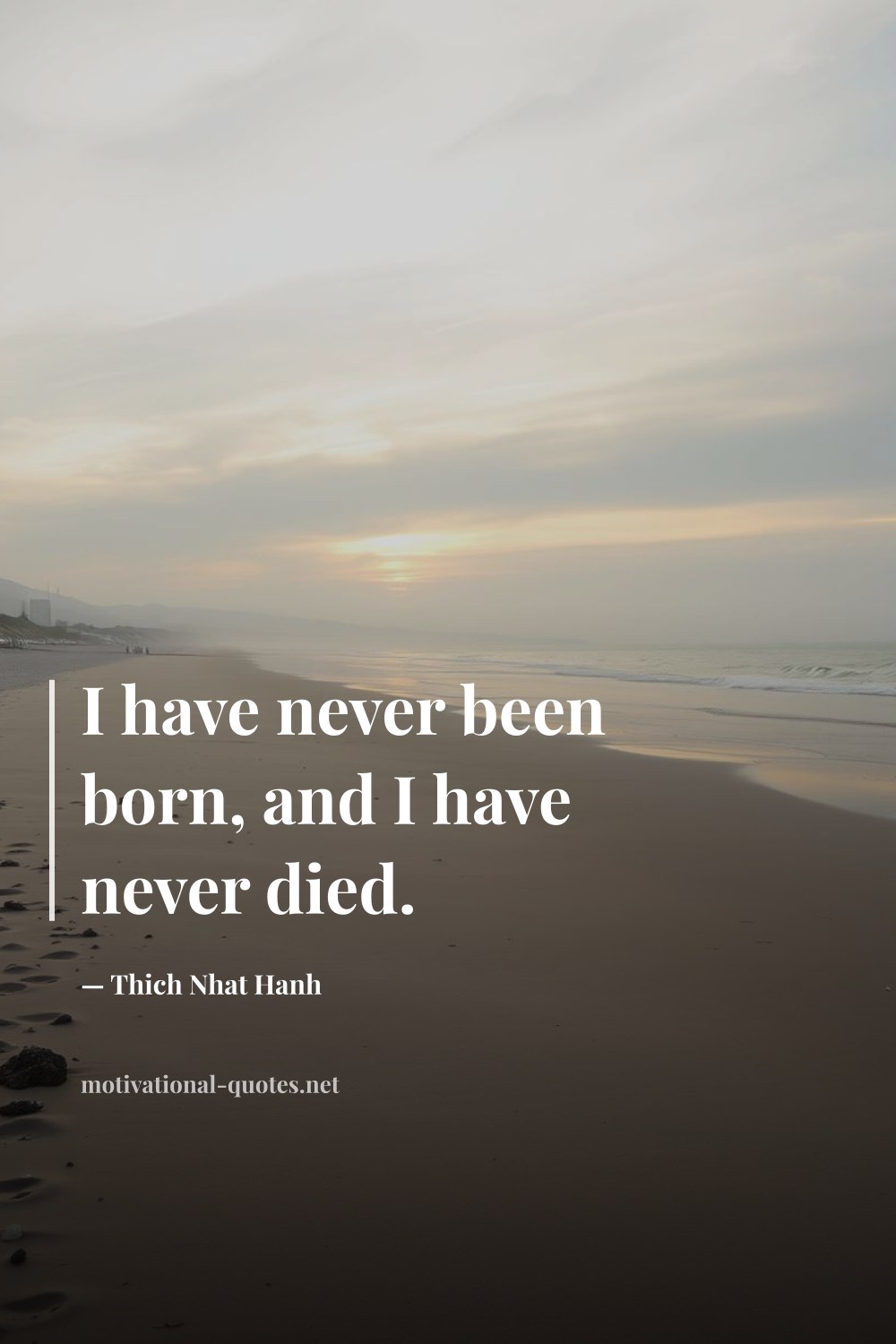 "I have never been born, and I have never died." — Thich Nhat Hanh