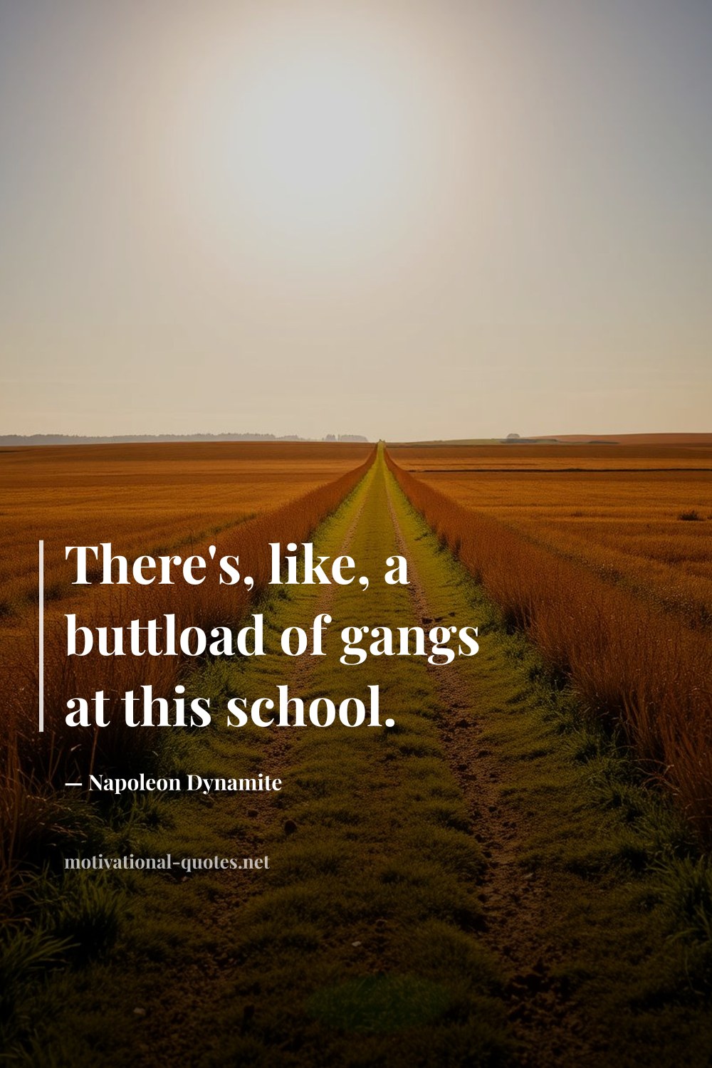 "There's, like, a buttload of gangs at this school." — Napoleon Dynamite